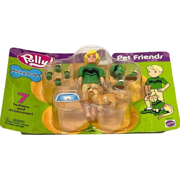 Vintage Polly Pocket Rick and Dog Dude Pet Friends New 2002 - Picture 3 of 4